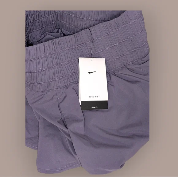 Nike One Dri-FIT Ultra High Waisted 3" Training Shorts Daybreak Purple Small NWT - Picture 10 of 14